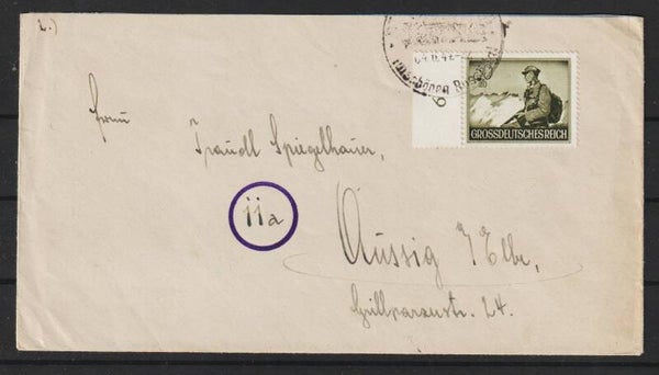 MiNr. 885 Einzelfrankatur auf Brief vom 4.6.44  (0879)