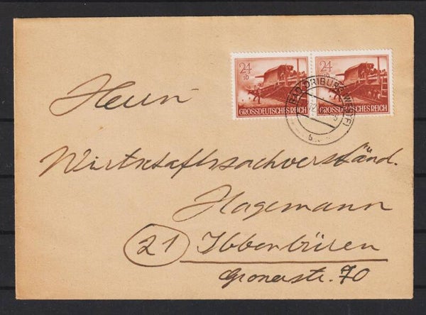 MiNr. 883 Mehrfachfrankatur 12.12.44   (0880)