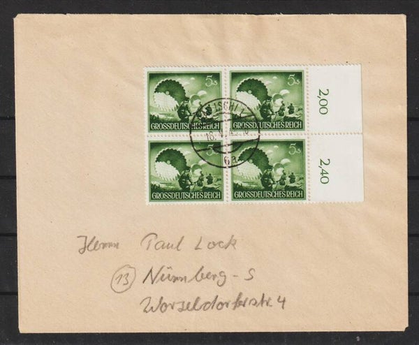 MiNr. 875 Mehrfachfrankatur auf Brief  (0882)