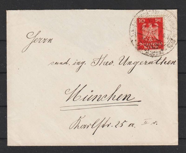 MiNr. 357 auf Brief  SST  KÖLN-MÜHLHEIM 27.6.25  (0884)