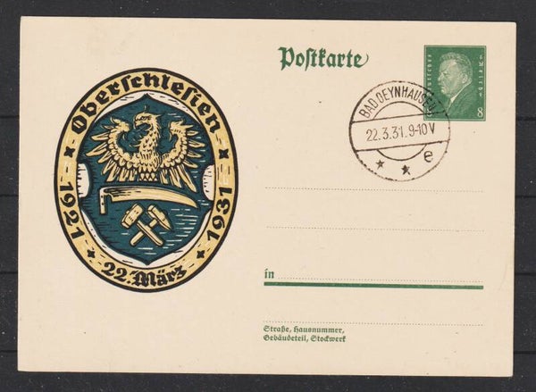 Ganzsache P 190  BAD DEYNHAUSEN 22.3.31  (0888)