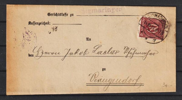 MiNr. D 66 b portogerechte Einzelfrankatur vom 14.10.21 (0891)