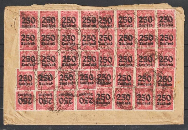 MiNr. D 93 (64x) auf Brief  ULM  22.OKT.23  (0892)