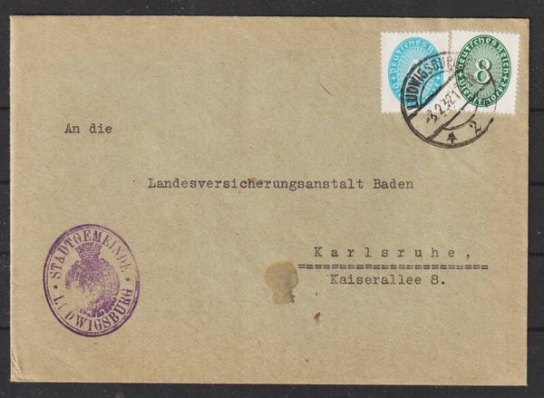 MiNr. D 127, D 116 auf Brief LUDWIGSBURG 3.2.32  (0893)