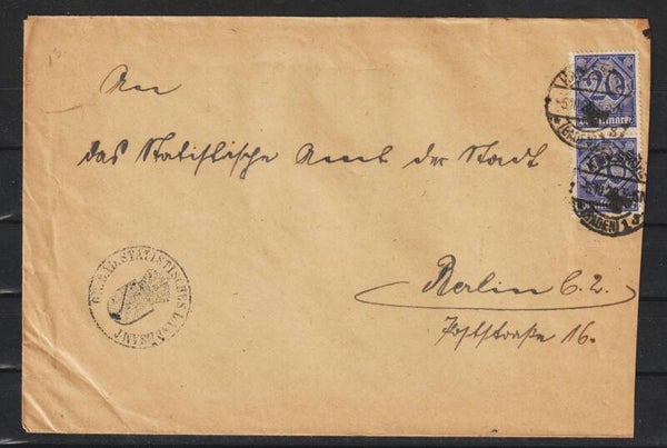 MiNr. D 26 MeF auf Dienstbrief  (0894)