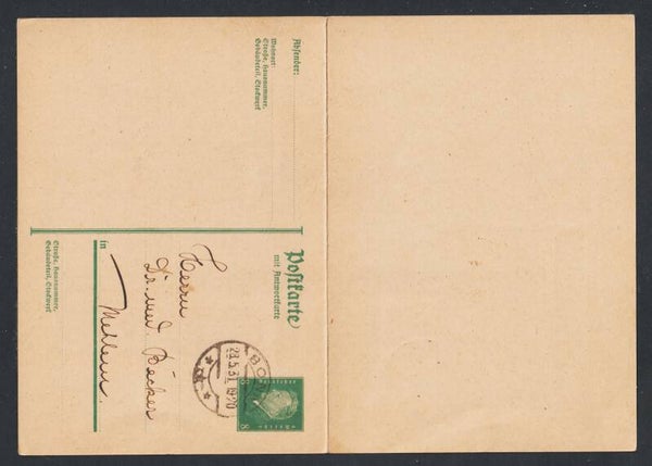 Ganzsache P 183 I  BONN 23.5.31   (0894)