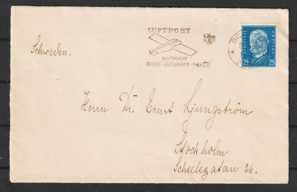MiNr. 416 auf Brief  BIELEFELD 2 HBHF 13.5.30  (0895)
