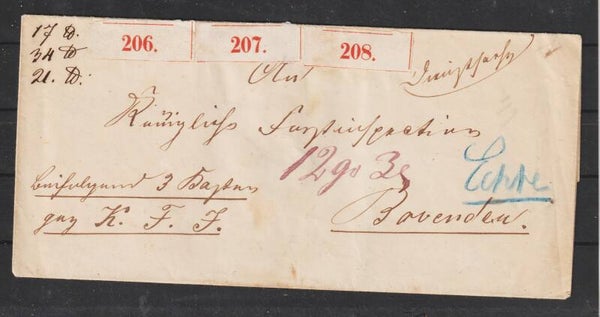 Königlich Hannoversche Postexpedition“ / Fahrpostbegleitbrief nach BOVEDEN   (0899)