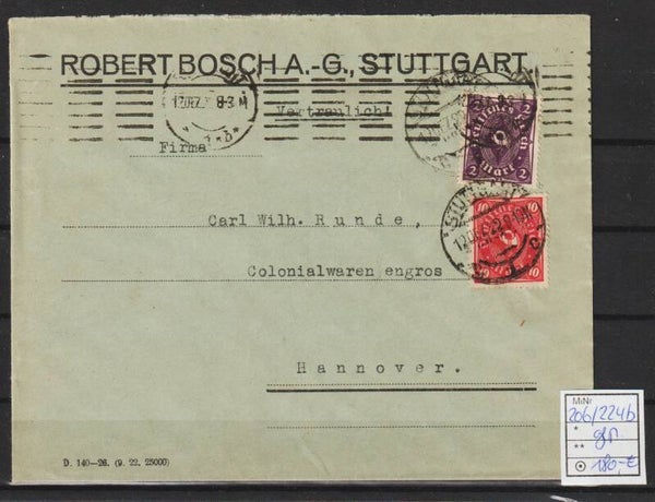 MiNr. 224 b Mischfrankatur, geprüft   (0904)