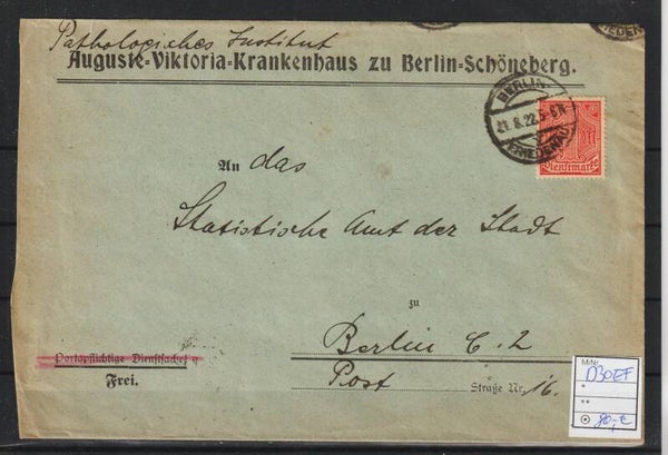 MiNr. D 30 Einzelfrankatur  (0920)