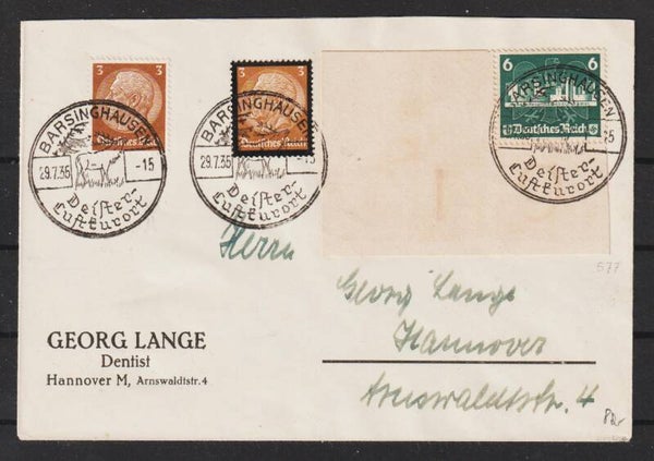 MiNr. 577 auf Brief  (0925)