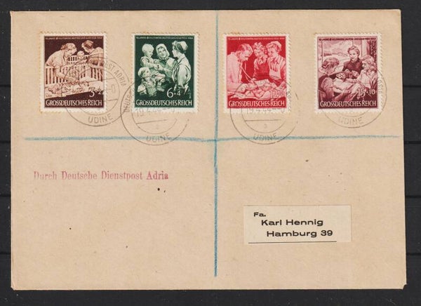 MiNr. 869-872 Deutsche Dienstpost Adria UDINE  (0930)