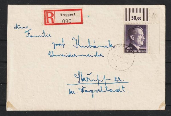 MiNr. 800 A Bogenecke auf R-Brief  (0930)