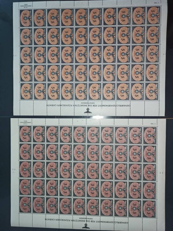 Generalgouvernement MiNr. D 14 + D 15 postfrisch ** Bogen