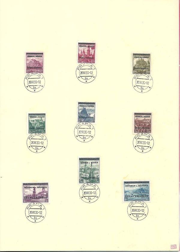 Böhmen & Mähren, B&M MiNr. 1-19   Attest Pfeiffer BPP Echt + Einwadfrei