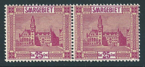 Saar MiNr. 100 I + II postfrisch **