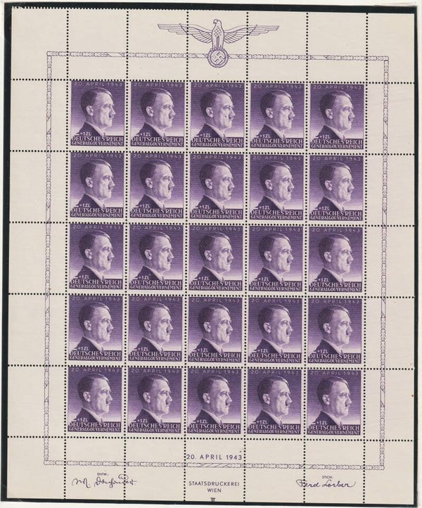 Generalgouvernement MiNr. 101-103 postfrisch ** Bogen