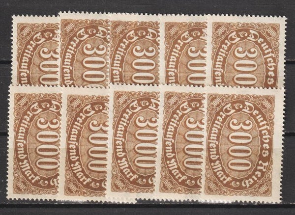 10 x MiNr. 254 postfrisch **