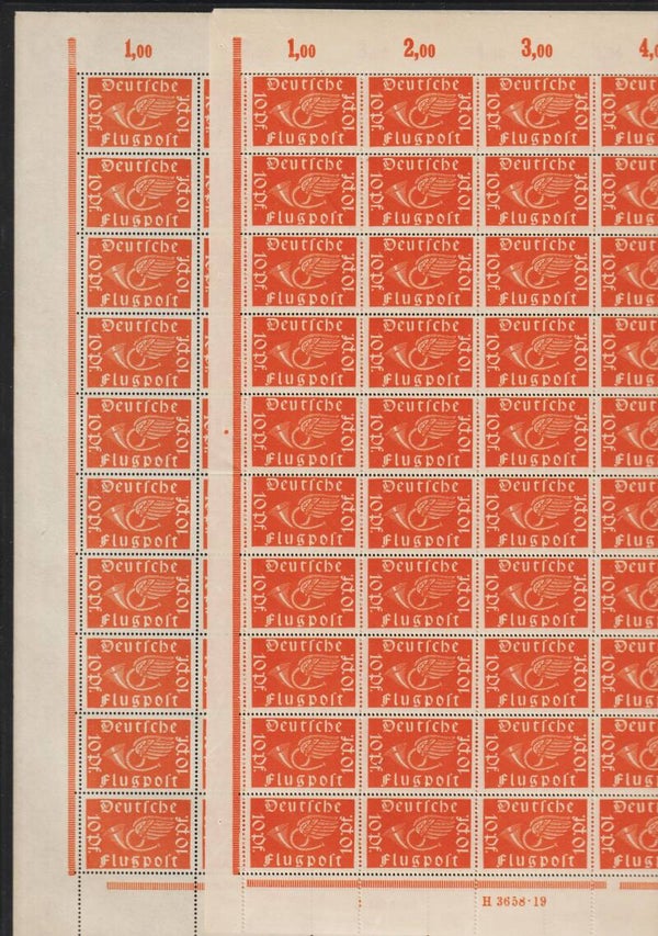 MiNr. 111 a/b postfrische Bogen