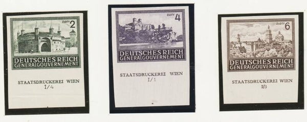 Generalgouvernement MiNr. 113-115 U postfrisch ** Formnummer