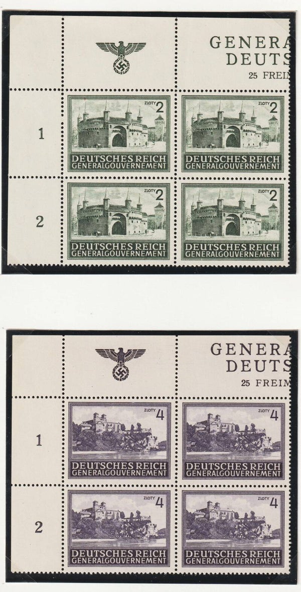 Generalgouvernement MiNr. 113-116 postfrisch ** Bogenecken Hoheitszeichen