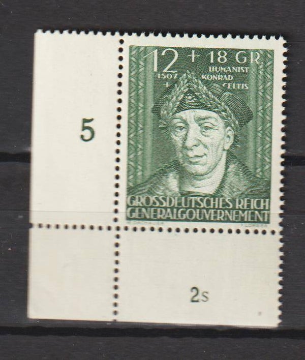 Generalgouvernement MiNr. 120 postfrische ** Bogenecke