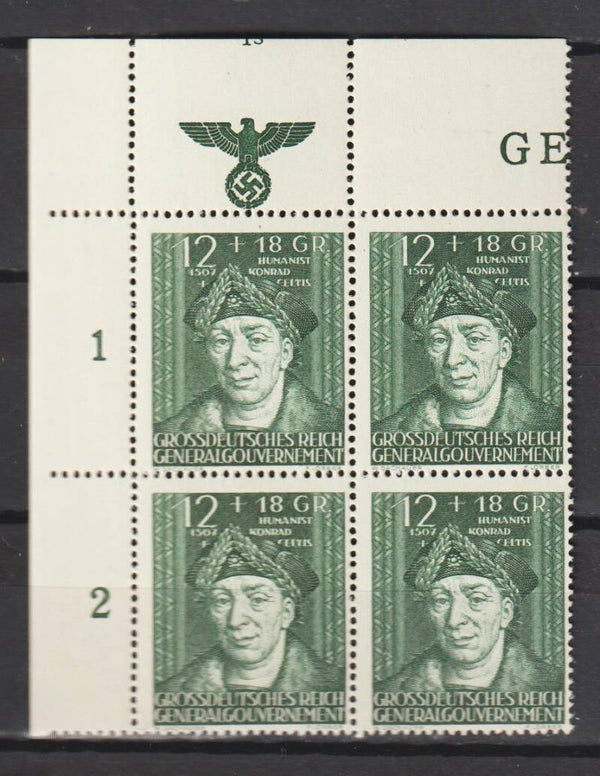 Generalgouvernement MiNr. 120 postfrische ** Bogenecke