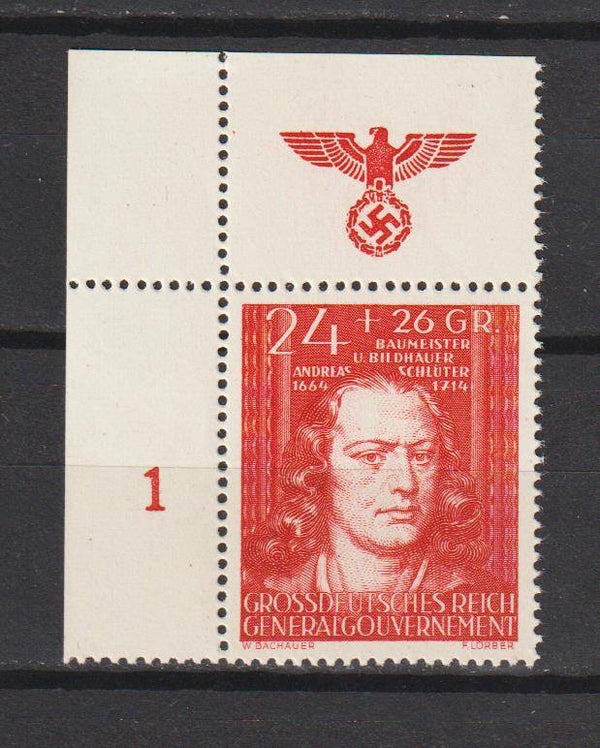 Generalgouvernement MiNr. 121 postfrische ** Bogenecke