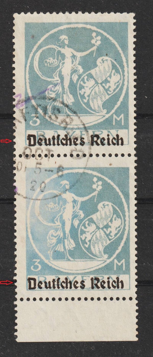 MiNr. 134 gestempelt, Plattenfehler IX