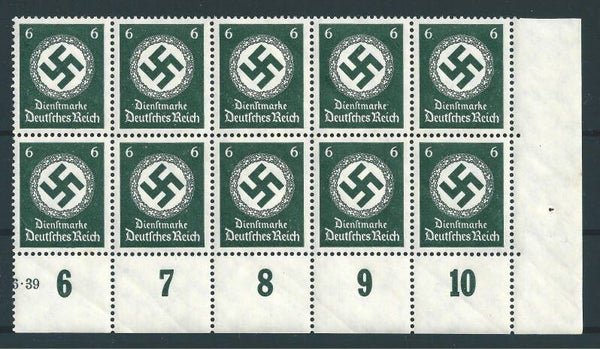 MiNr. D 135 postfrische ** Bogenecke