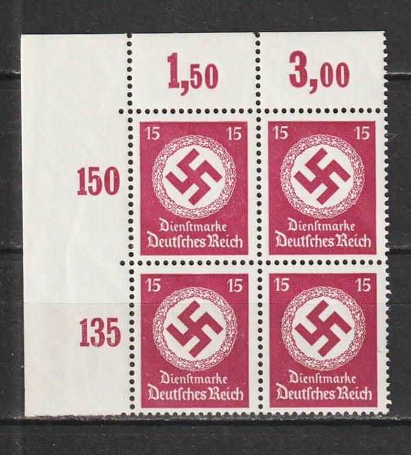 MiNr. D 139 postfrisch ** Oberrand Bogenecke