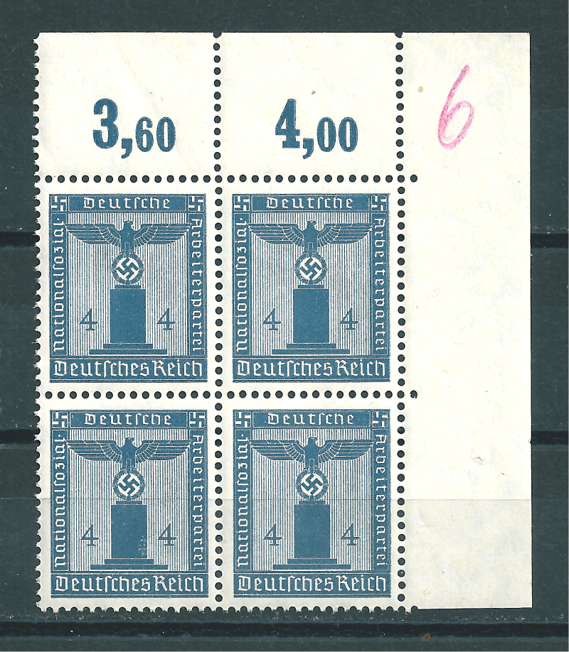 MiNr. D 146 postfrische ** Bogenecke