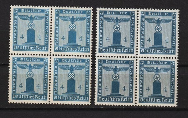 MiNr. D 146 postfrische ** Viererblöcke in verschiedenen Farben