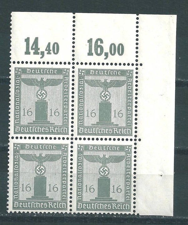 MiNr. D 151 postfrische Bogenecke