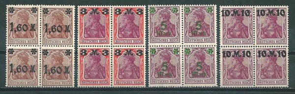 MiNr. 154-157 II postfrisch ** Viererblöcke  (0312)