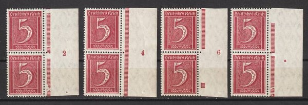 MiNr. 158 postfrisch ** Formnummern -, 2, 4, 6