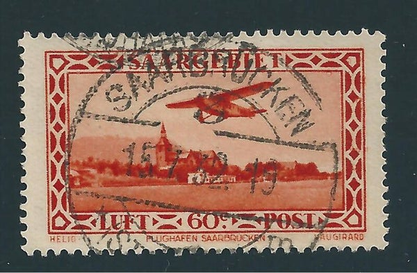 Saar MiNr. 158 gestempelt, Abart