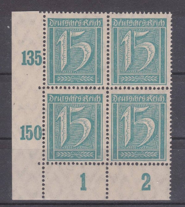 MiNr. 160 postfrisch ** Unterrand Bogenecke