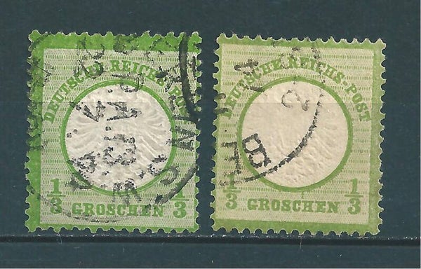 MiNr. 17 a+b gestempelt