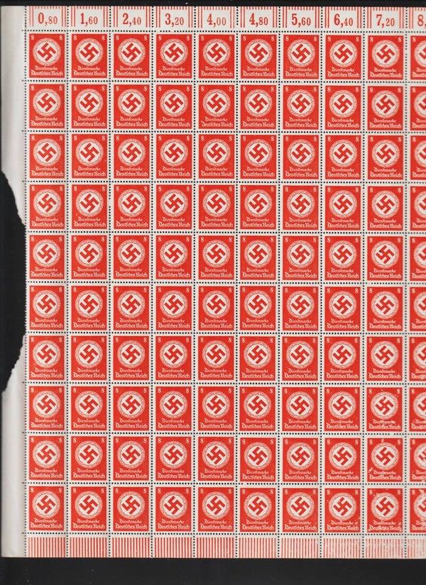 MiNr. D 170 postfrischer Bogen