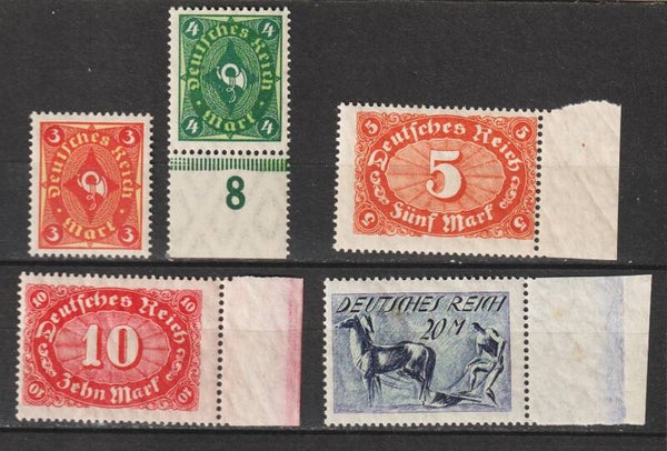 MiNr. 172, 173, 174, 175, 176 postfrisch **