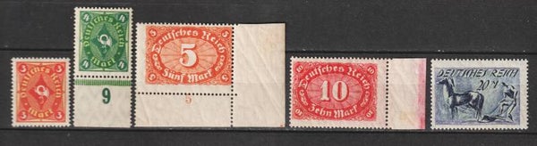 MiNr. 172, 173, 174, 175, 176 postfrisch **