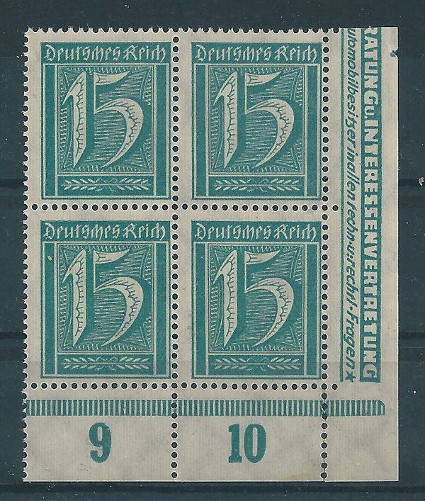 MiNr. 179 postfrisch ** Bogenecke