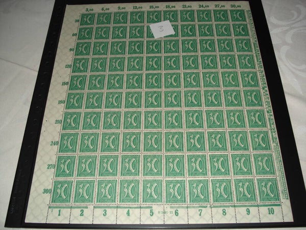 MiNr. 181 postfrischer Bogen