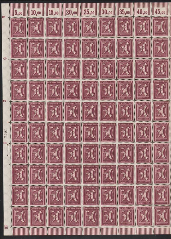 MiNr. 183 Wa postfrischer ** Bogen LOB