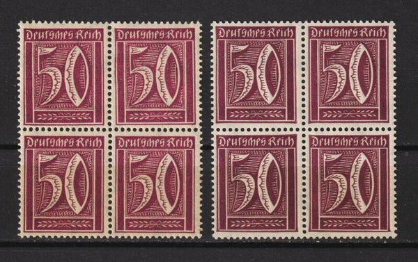 MiNr. 183 a+b postfrisch ** Viereblock