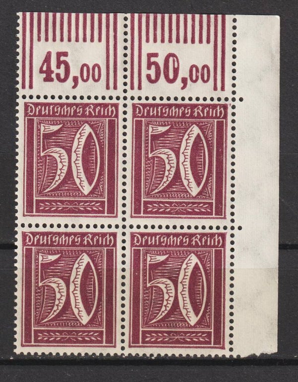 MiNr. 183 W postfrische Oberrand Bogenecke