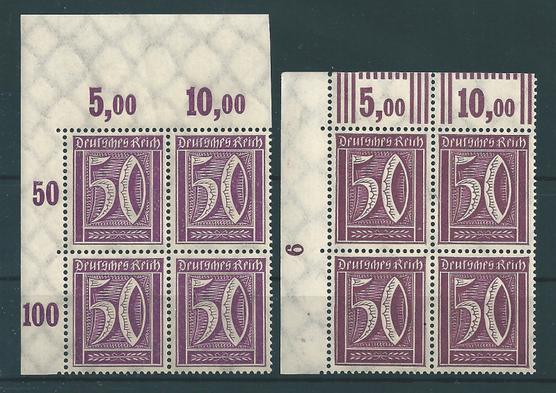 MiNr. 183 P/W postfrische ** Oberrand Bogenecken