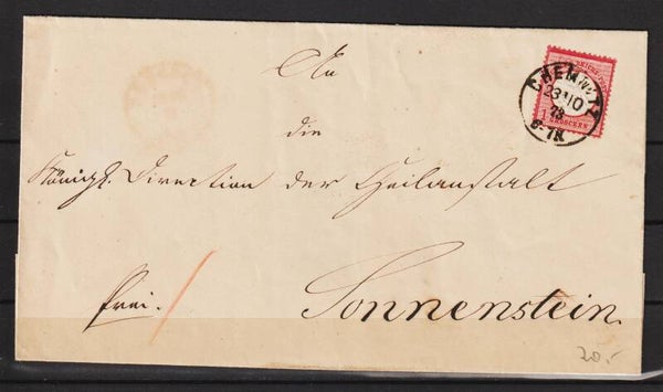 MiNr. 19 Einzelfrankatur auf Brief