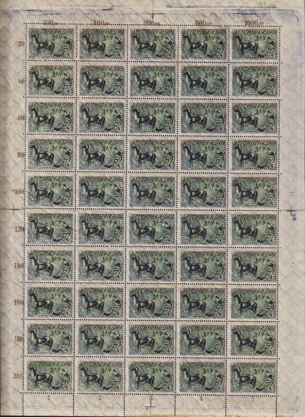 MiNr. 196 postfrischer Bogen